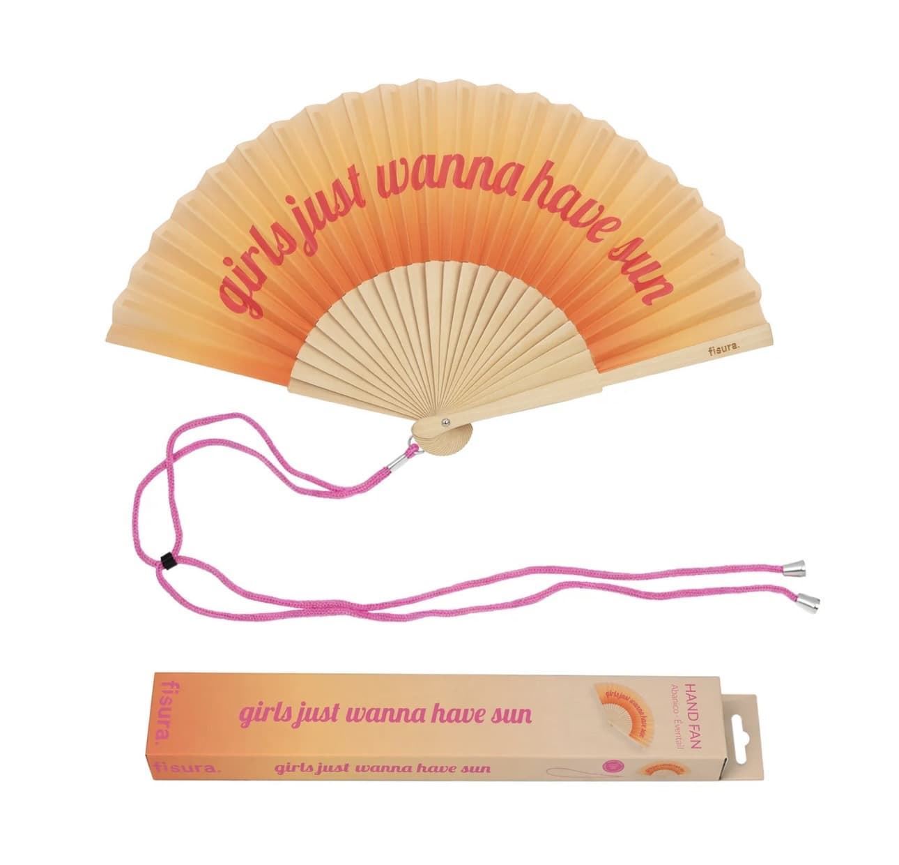 ABANICO “GIRLS JUST WANNA HAVE SUN” FISURA - Imagen 1