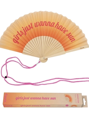 ABANICO “GIRLS JUST WANNA HAVE SUN” FISURA - Imagen 1