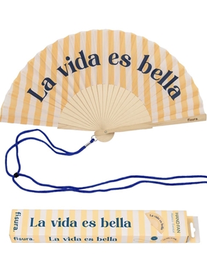 ABANICO “LA VIDA ES BELLA” FISURA - Imagen 1