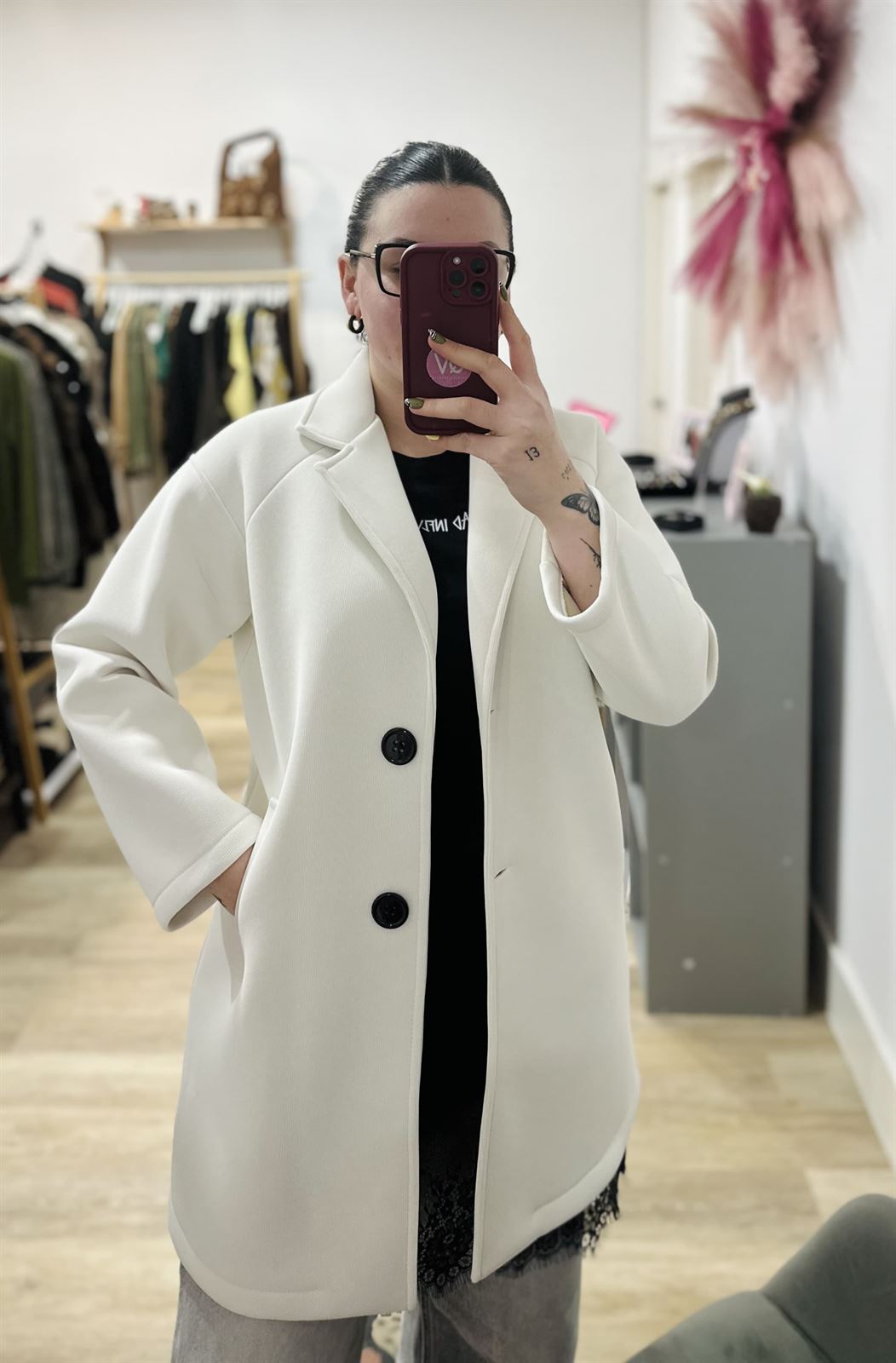 ABRIGO CANDELA BLANCO ROTO - Imagen 1