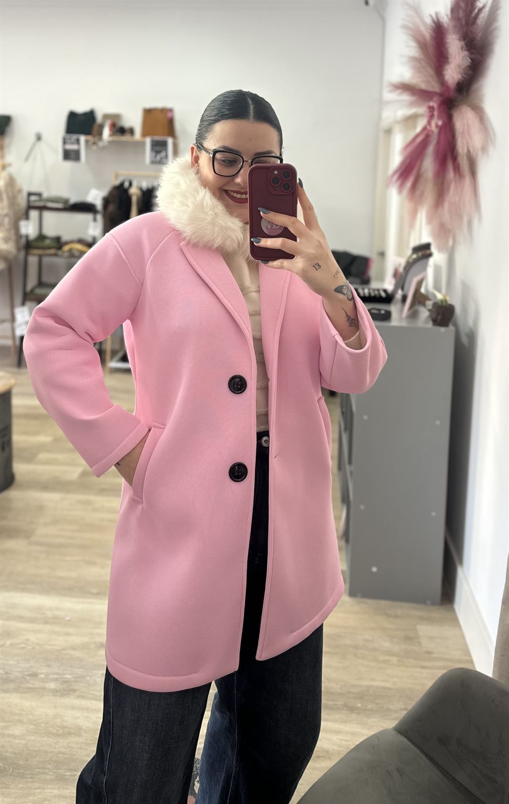 ABRIGO CANDELA ROSA BEBÉ - Imagen 3