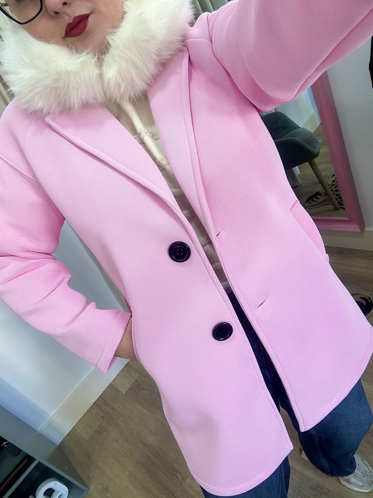 ABRIGO ROSA BEBÉ - Imagen 2