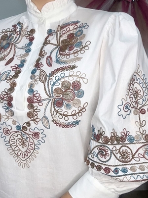 BLUSA BLANCA BORDADOS - Imagen 1