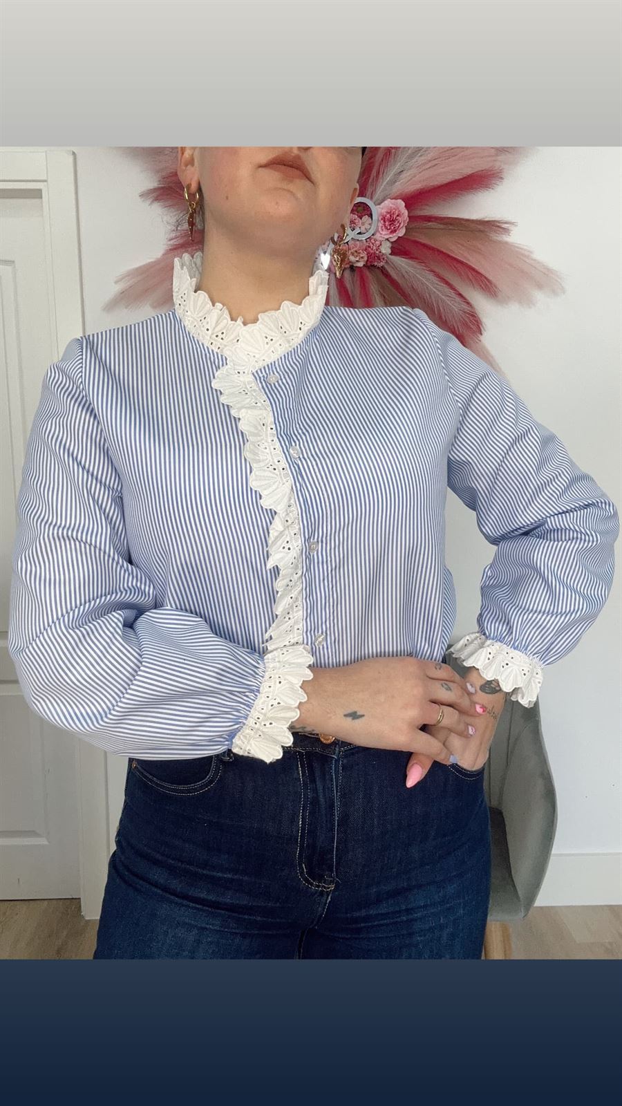 BLUSA RAYAS CUELLO - Imagen 2