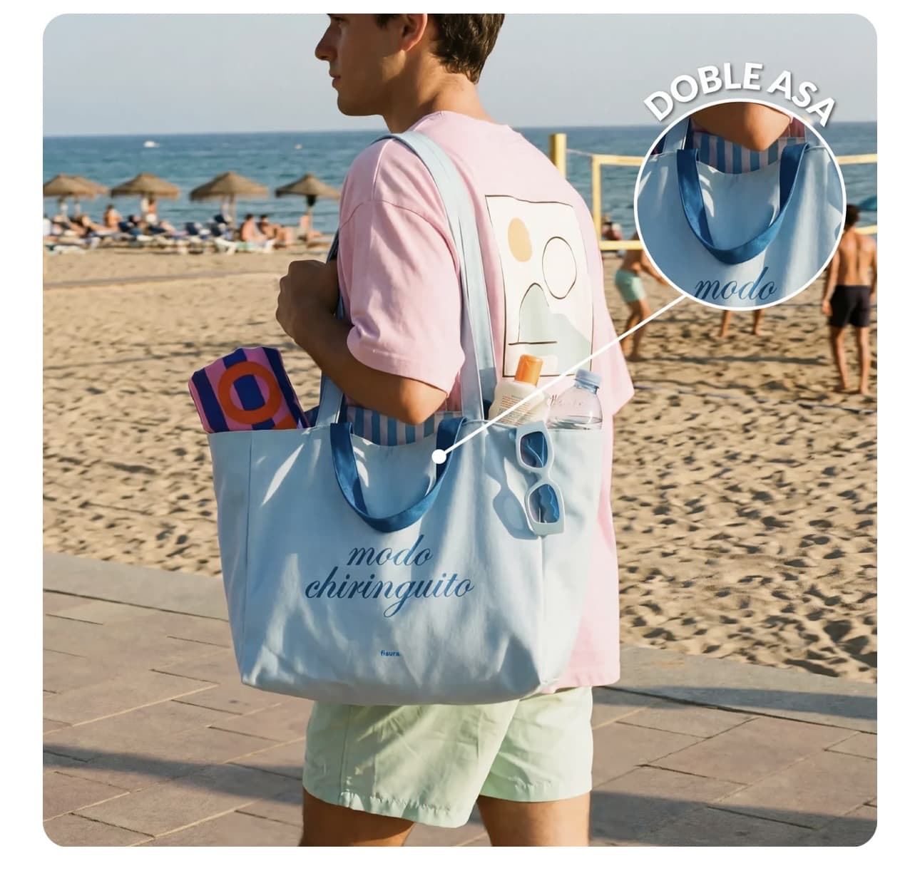 BOLSA DE PLAYA “MODO CHIRINGUITO” FISURA - Imagen 4