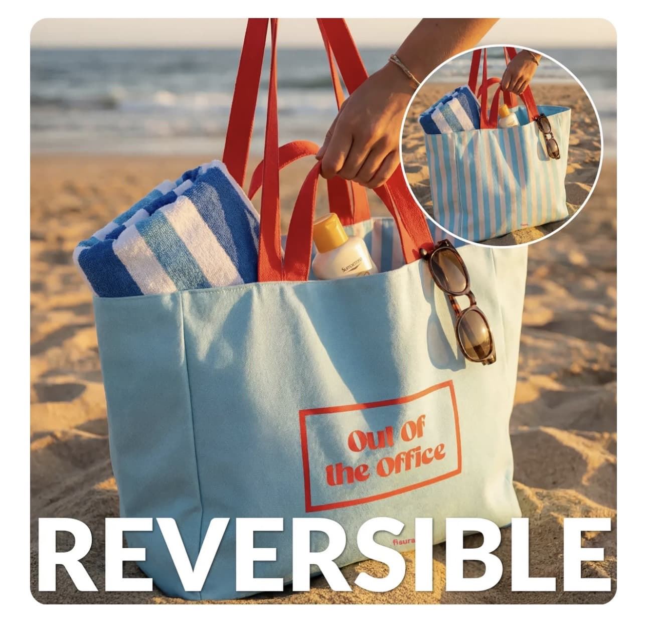 BOLSA DE PLAYA “OUT OF THE OFFICE” FISURA - Imagen 2