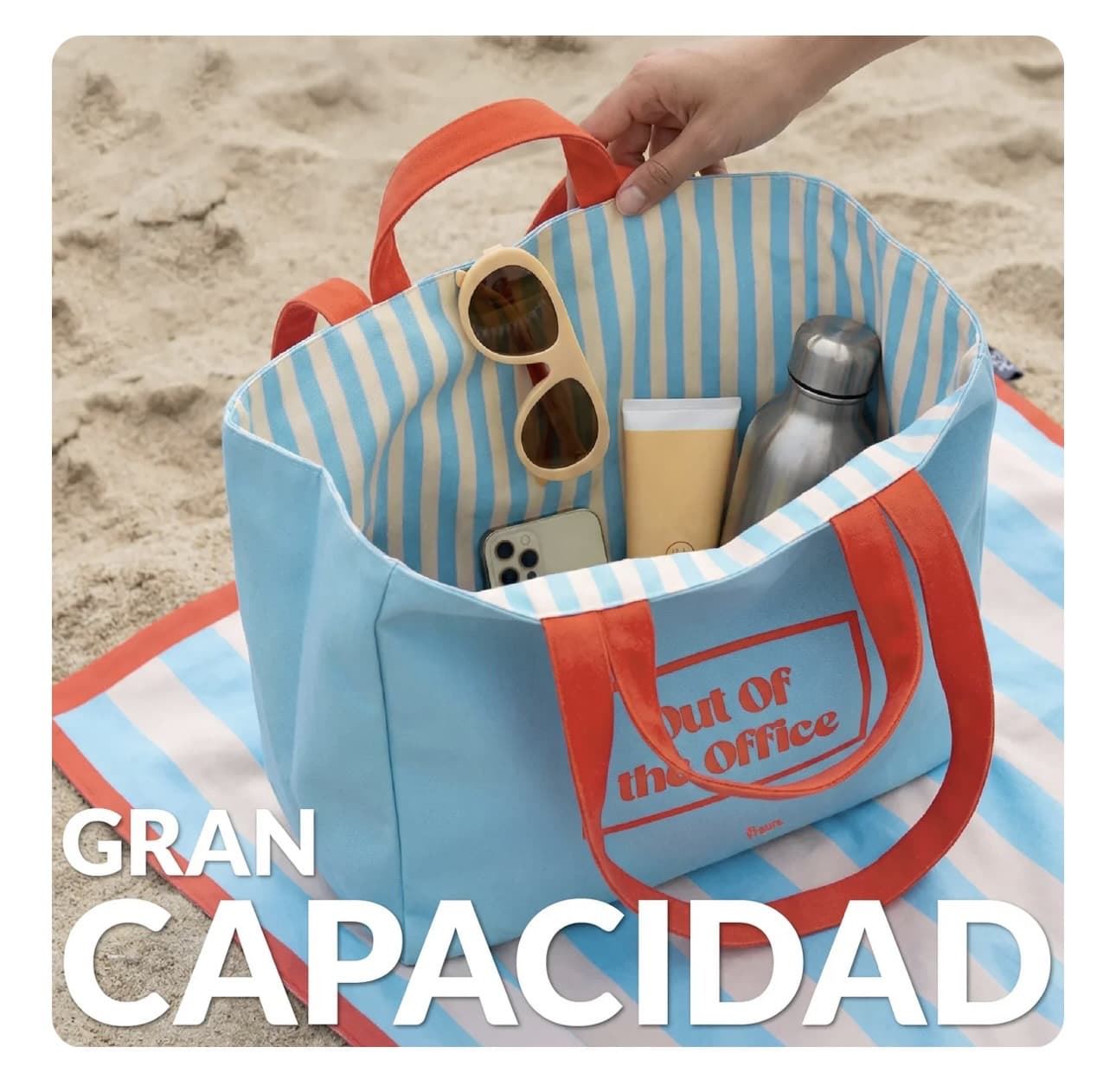 BOLSA DE PLAYA “OUT OF THE OFFICE” FISURA - Imagen 3
