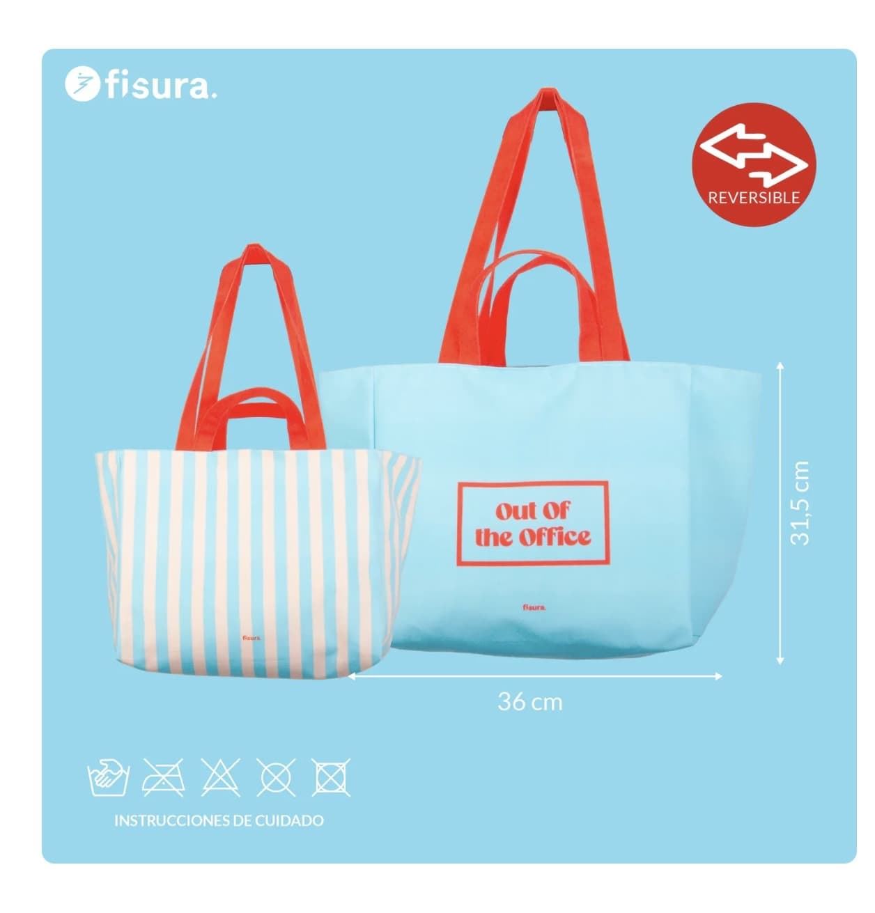 BOLSA DE PLAYA “OUT OF THE OFFICE” FISURA - Imagen 5