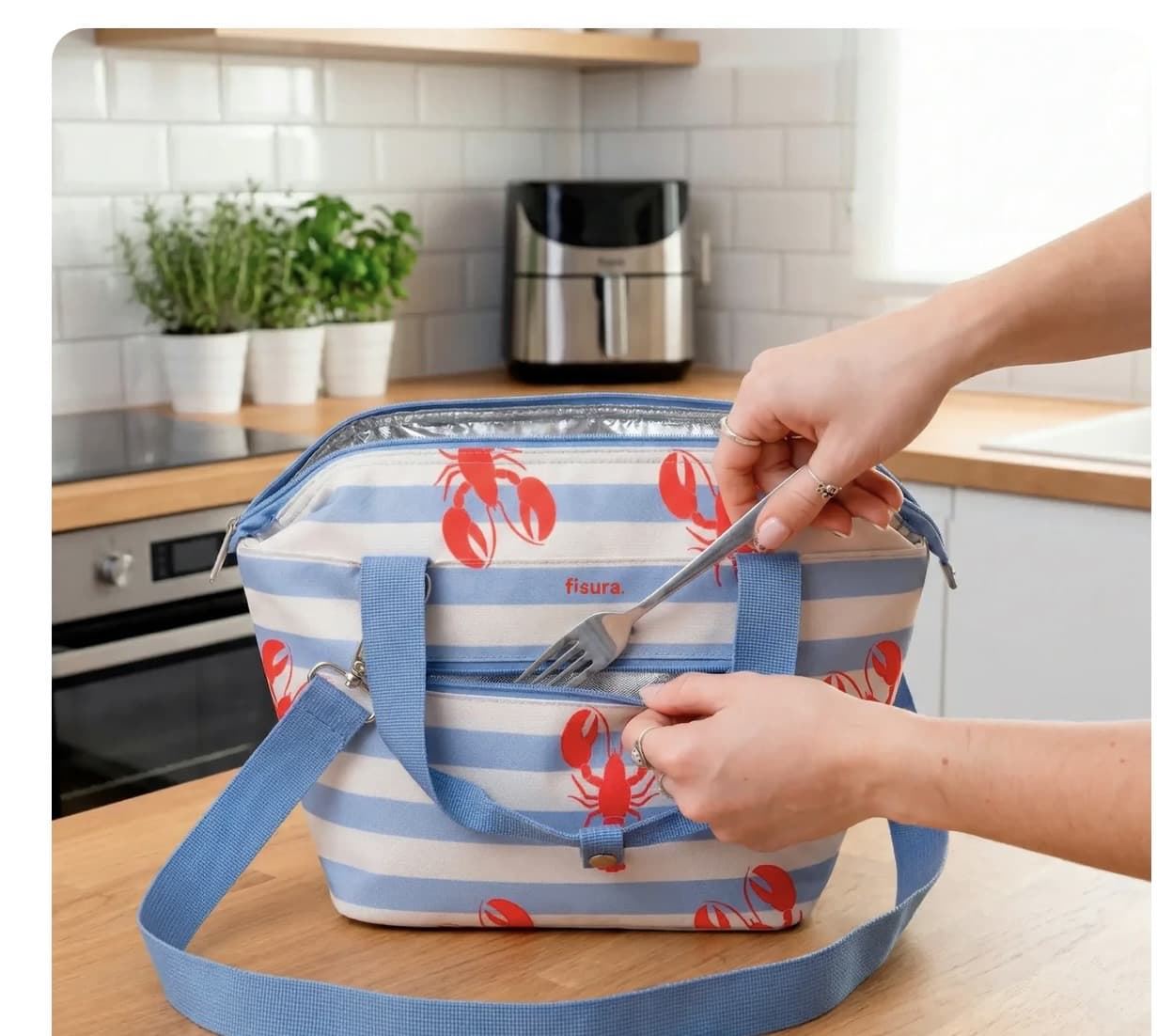 BOLSA TÉRMICA PORTA ALIMENTOS “LANGOSTAS” FISURA - Imagen 4