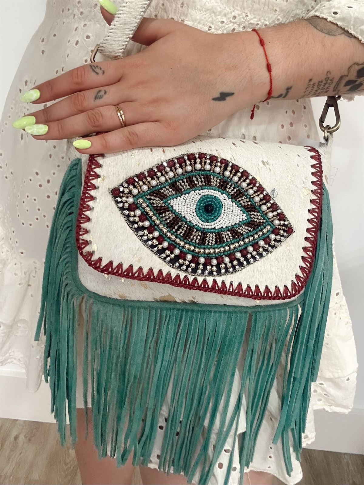 BOLSO DE PIEL OJO TURCO - Imagen 2