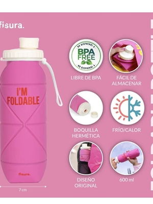 BOTELLA PLEGABLE “I’M FOLDABLE” FISURA - Imagen 2