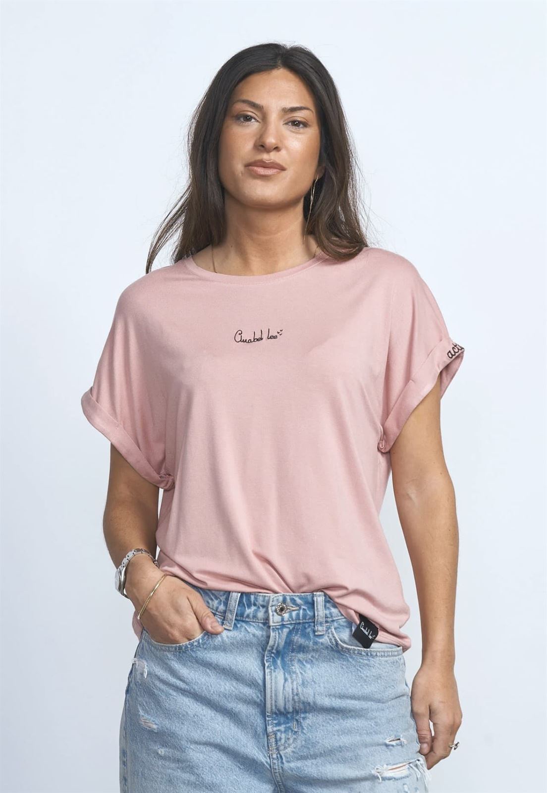 CAMISETA BÁSICA ROSA ANABEL LEE - Imagen 1