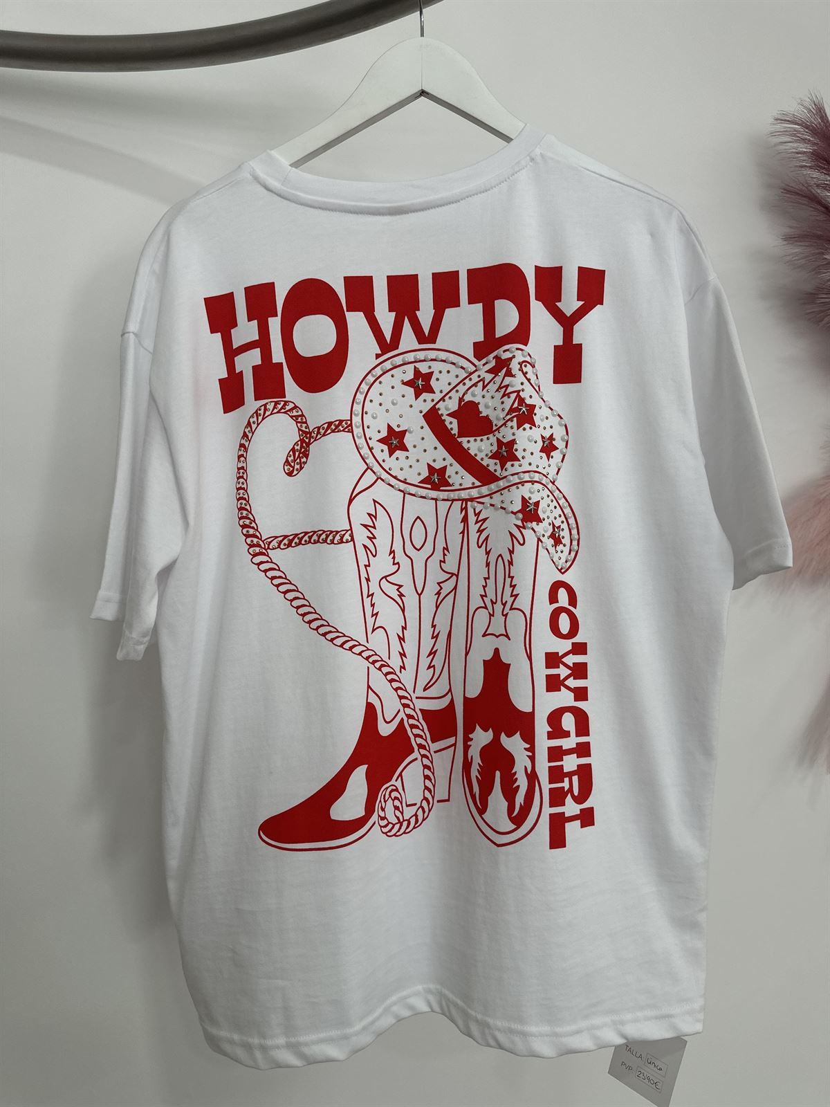 CAMISETA COWGIRL ROJO - Imagen 1