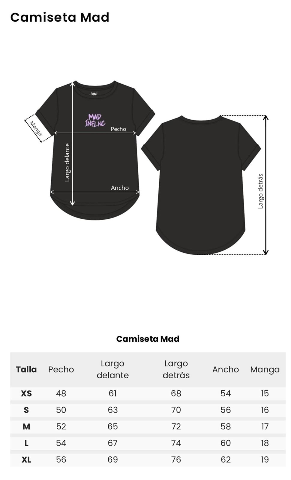 CAMISETA LOGO LILA MAD INFLUENCE - Imagen 4