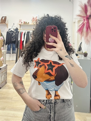 CAMISETA TECKEL GAFAS - Imagen 1