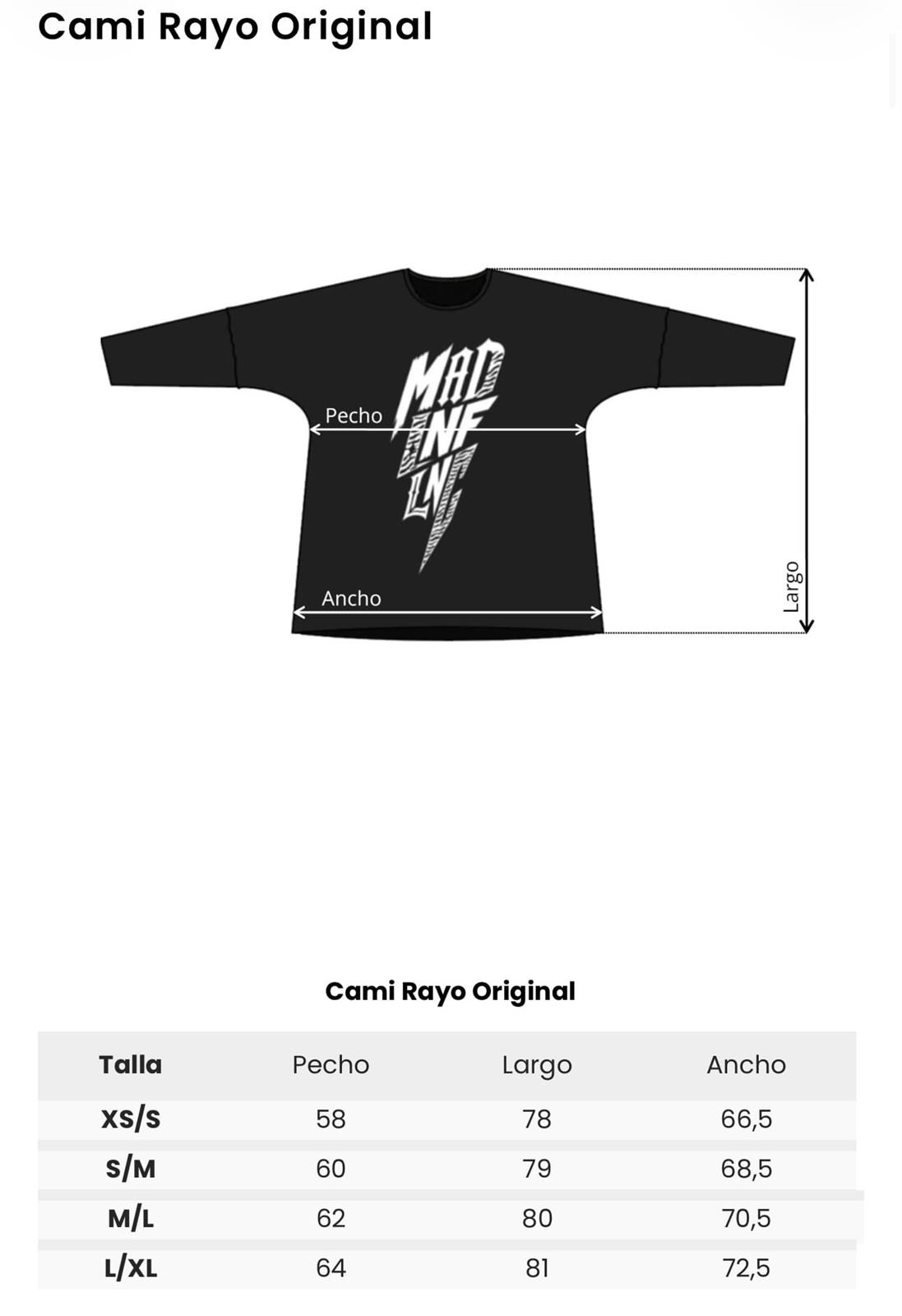 CAMISETA/VESTIDO RAYO MAD INFLUENCE - Imagen 1
