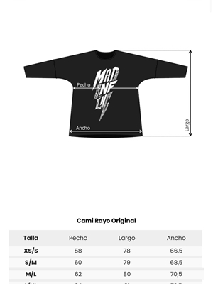 CAMISETA/VESTIDO RAYO MAD INFLUENCE - Imagen 1