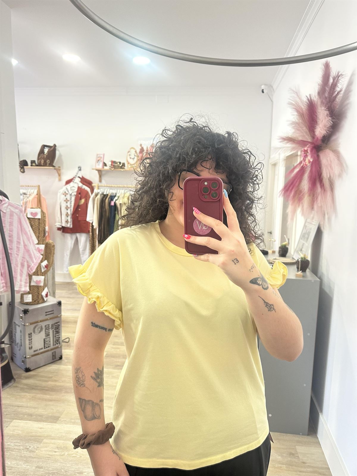 CAMISETA VOLANTE AMARILLO - Imagen 3