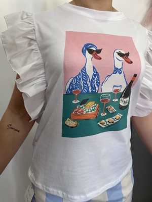 CAMISETA VOLANTE PATOS - Imagen 1