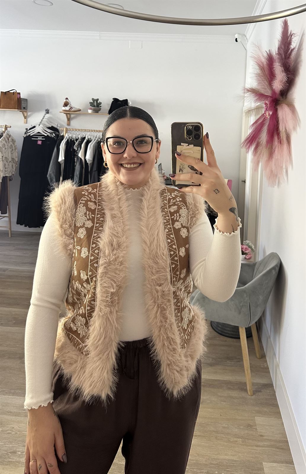 CHALECO PELO MARRÓN - Imagen 2