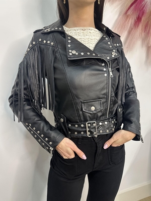 CHAQUETA POLIPIEL FLECOS Y TACHAS - Imagen 1