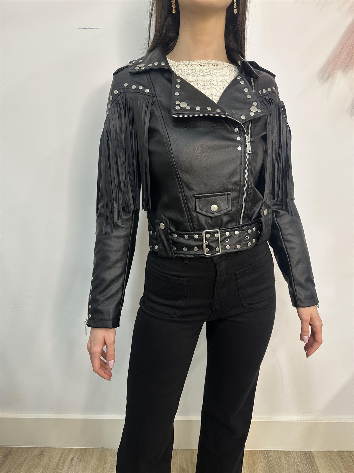 CHAQUETA POLIPIEL FLECOS Y TACHAS - Imagen 5