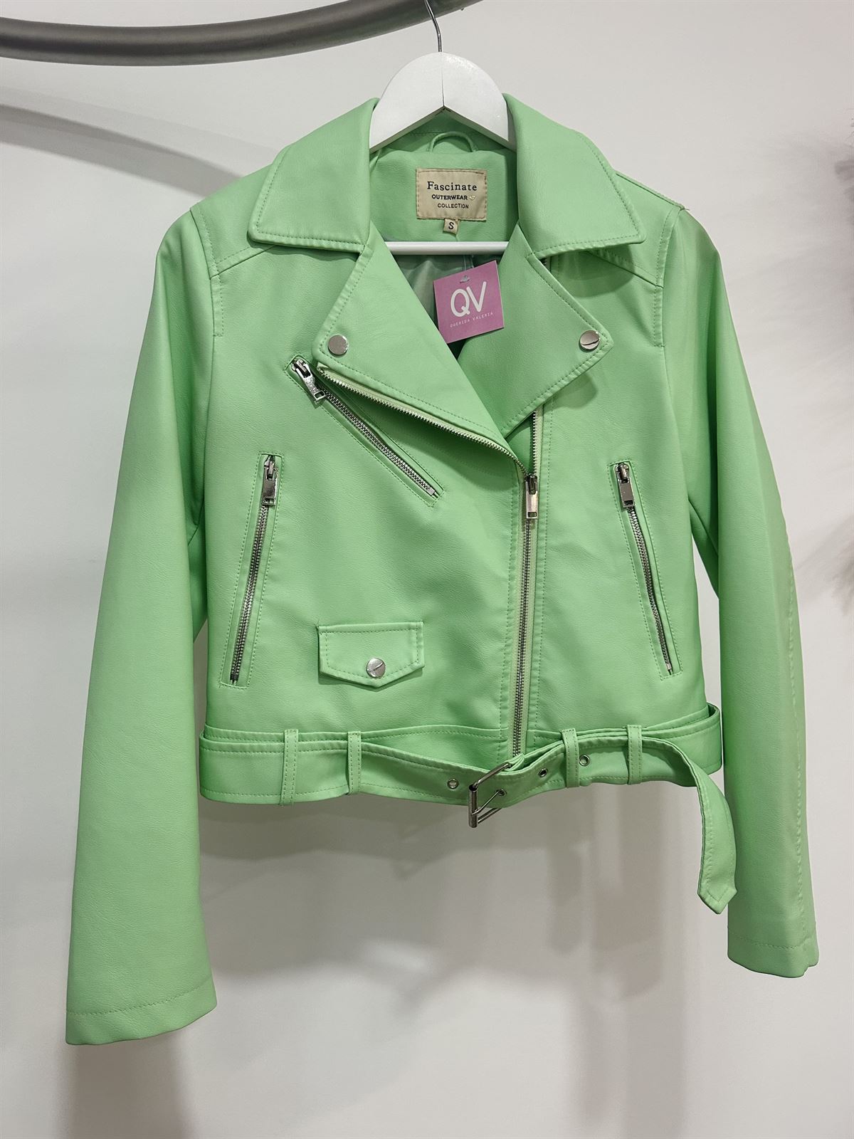 CHAQUETA POLIPIEL VERDE AGUA - Imagen 5