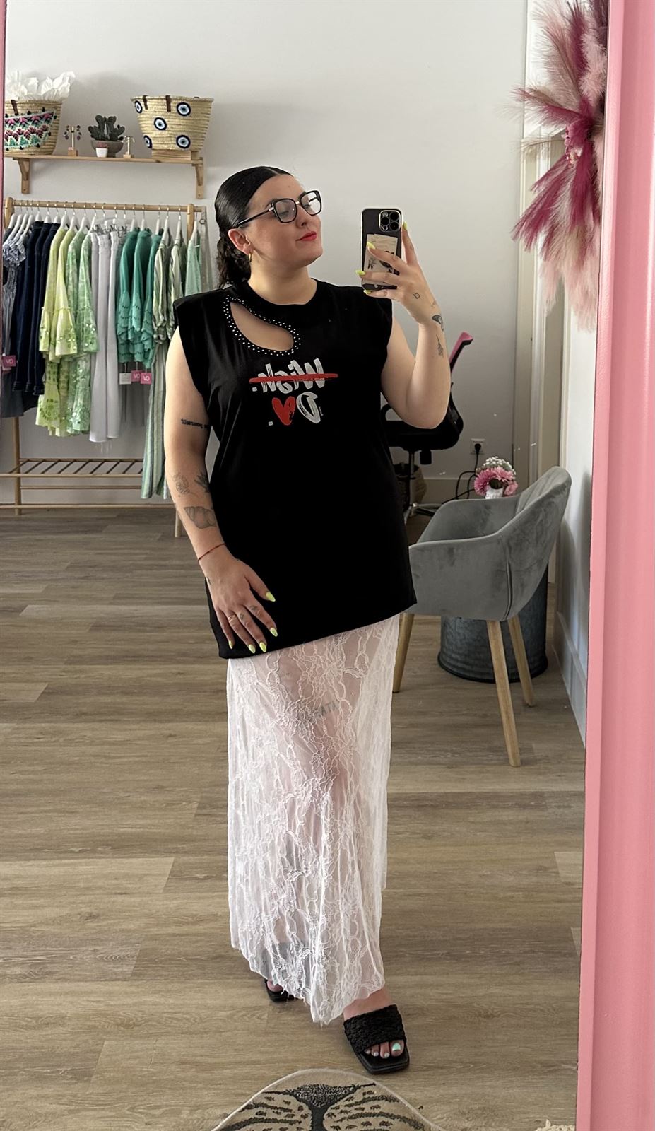 FALDA ENCAJE BLANCA - Imagen 1