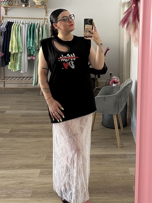 FALDA ENCAJE BLANCA - Imagen 1