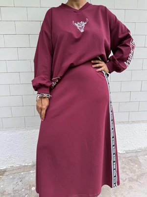 FALDA GRANATE MAD INFLUENCE - Imagen 1