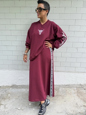 FALDA GRANATE MAD INFLUENCE - Imagen 2