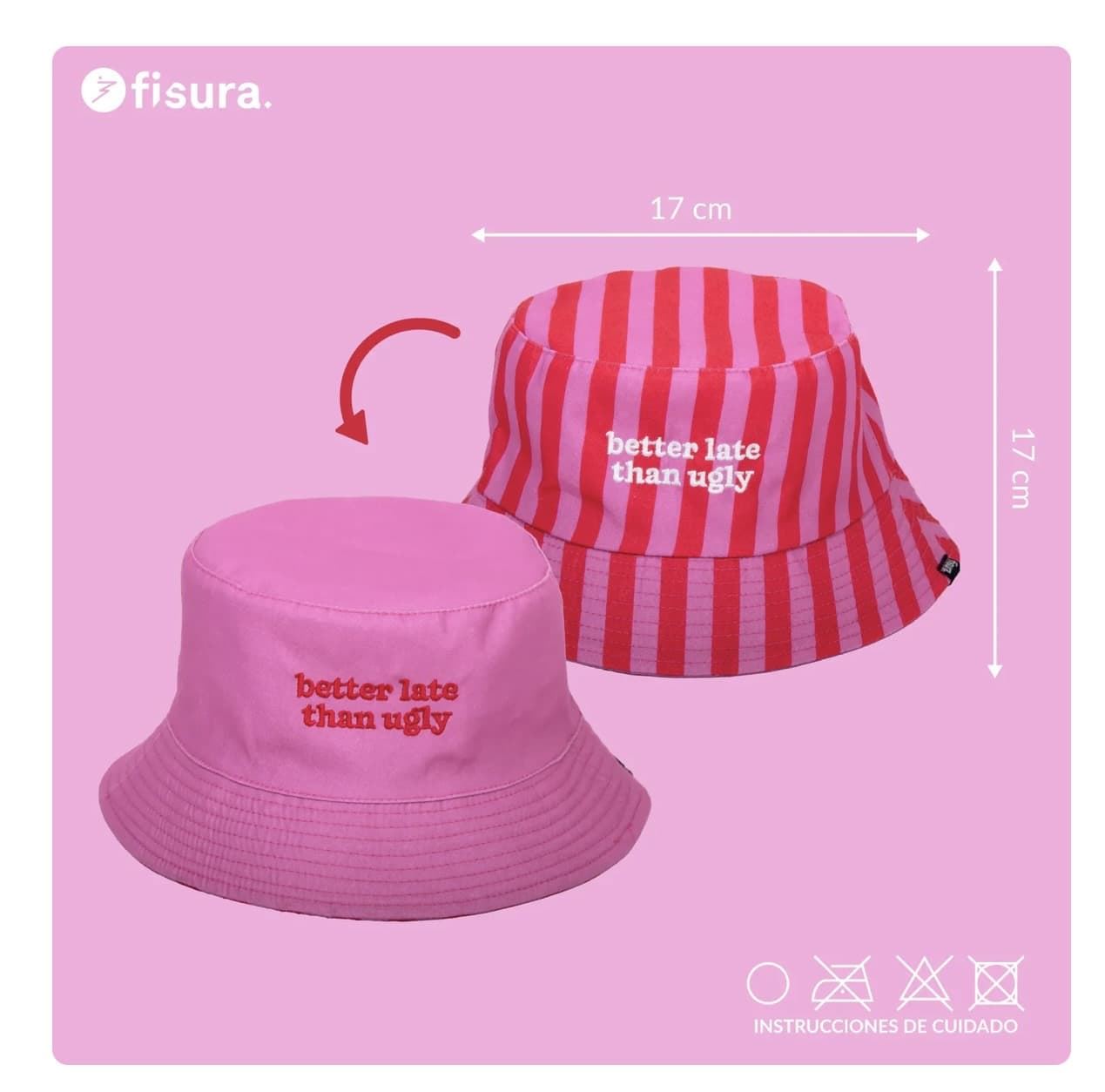 GORRO PESCADOR “BETTER LATE THAN UGLY” FISURA - Imagen 7