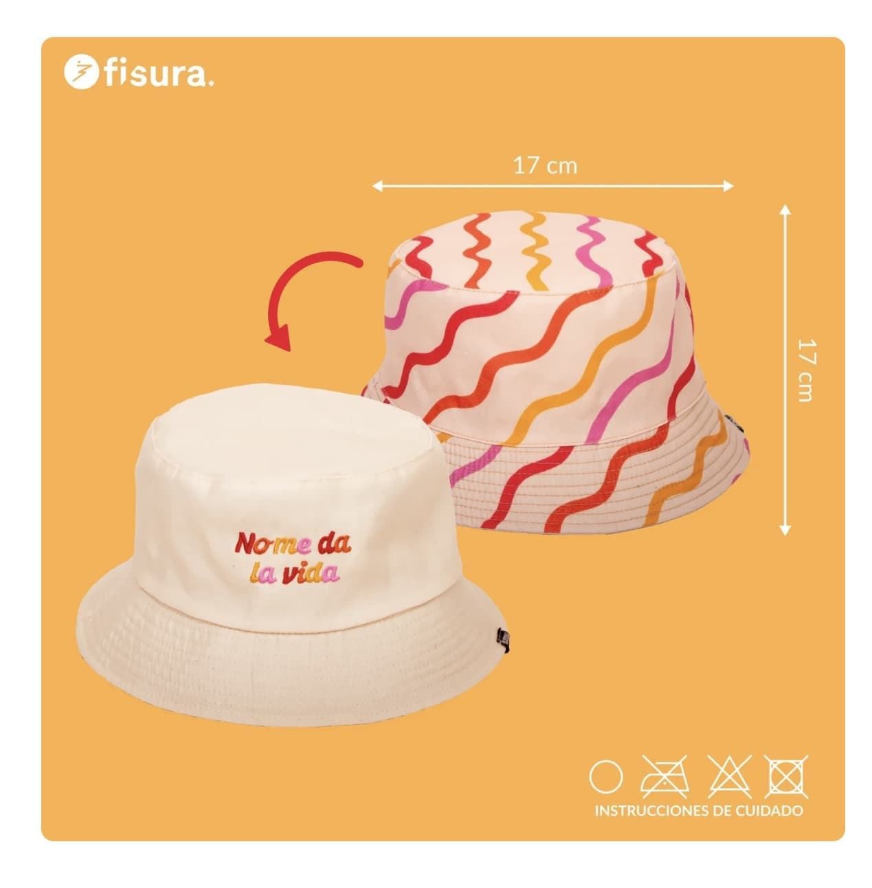 GORRO PESCADOR “NO ME DA LA VIDA” FISURA - Imagen 4