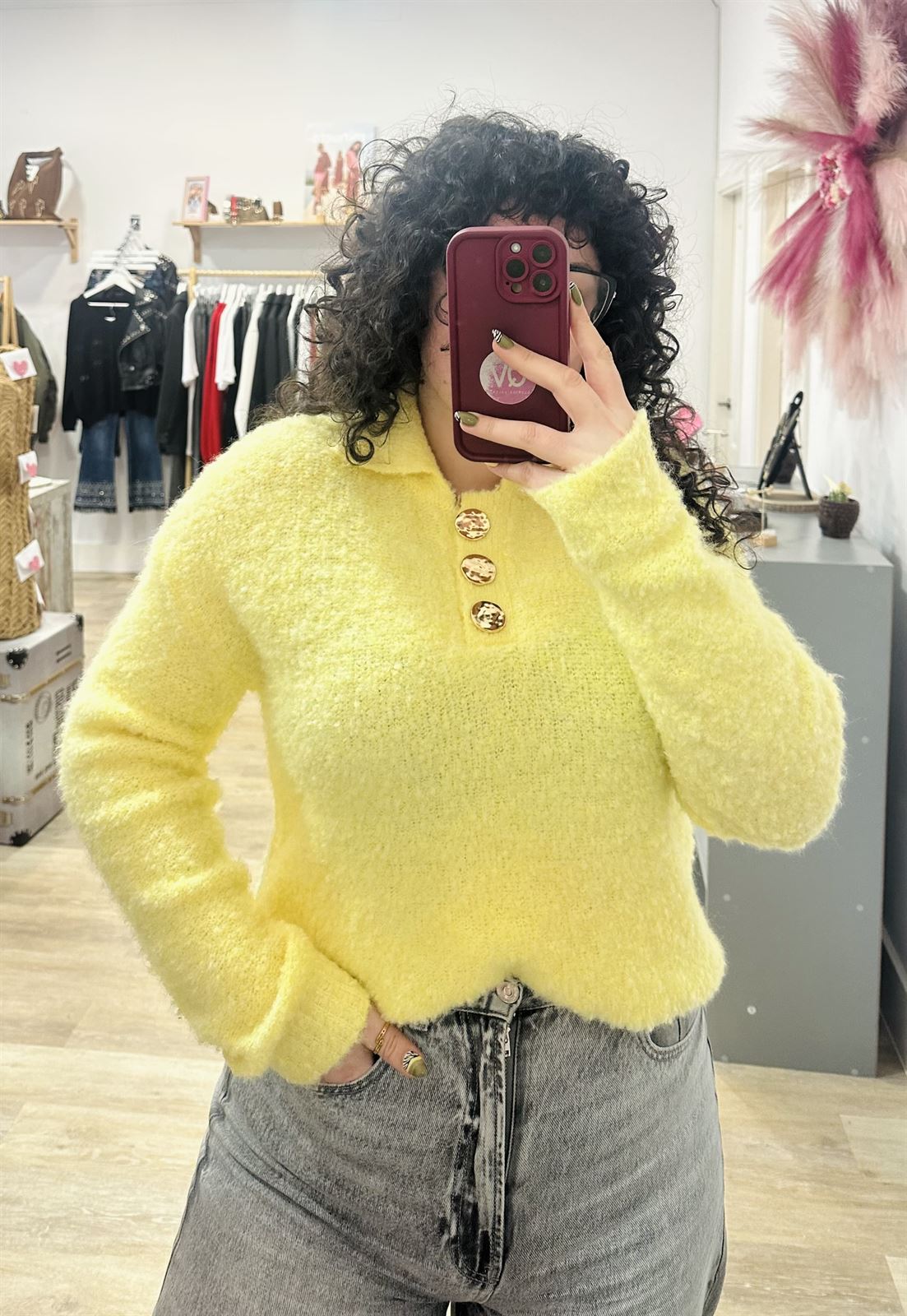 JERSEY AMARILLO BOTÓN - Imagen 1