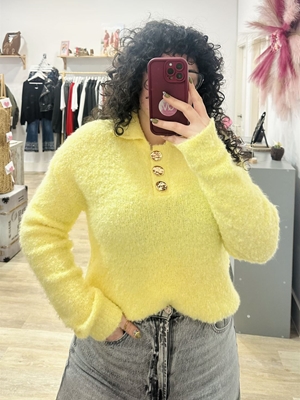 JERSEY AMARILLO BOTÓN - Imagen 1