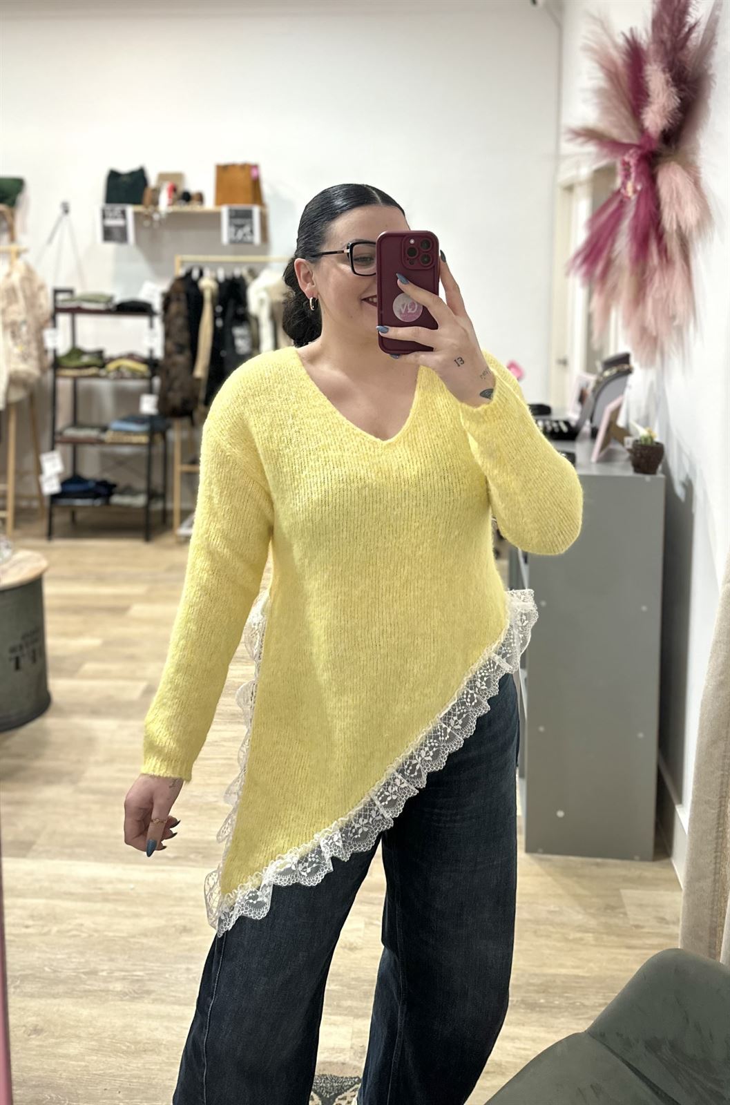 JERSEY ASIMÉTRICO AMARILLO - Imagen 1