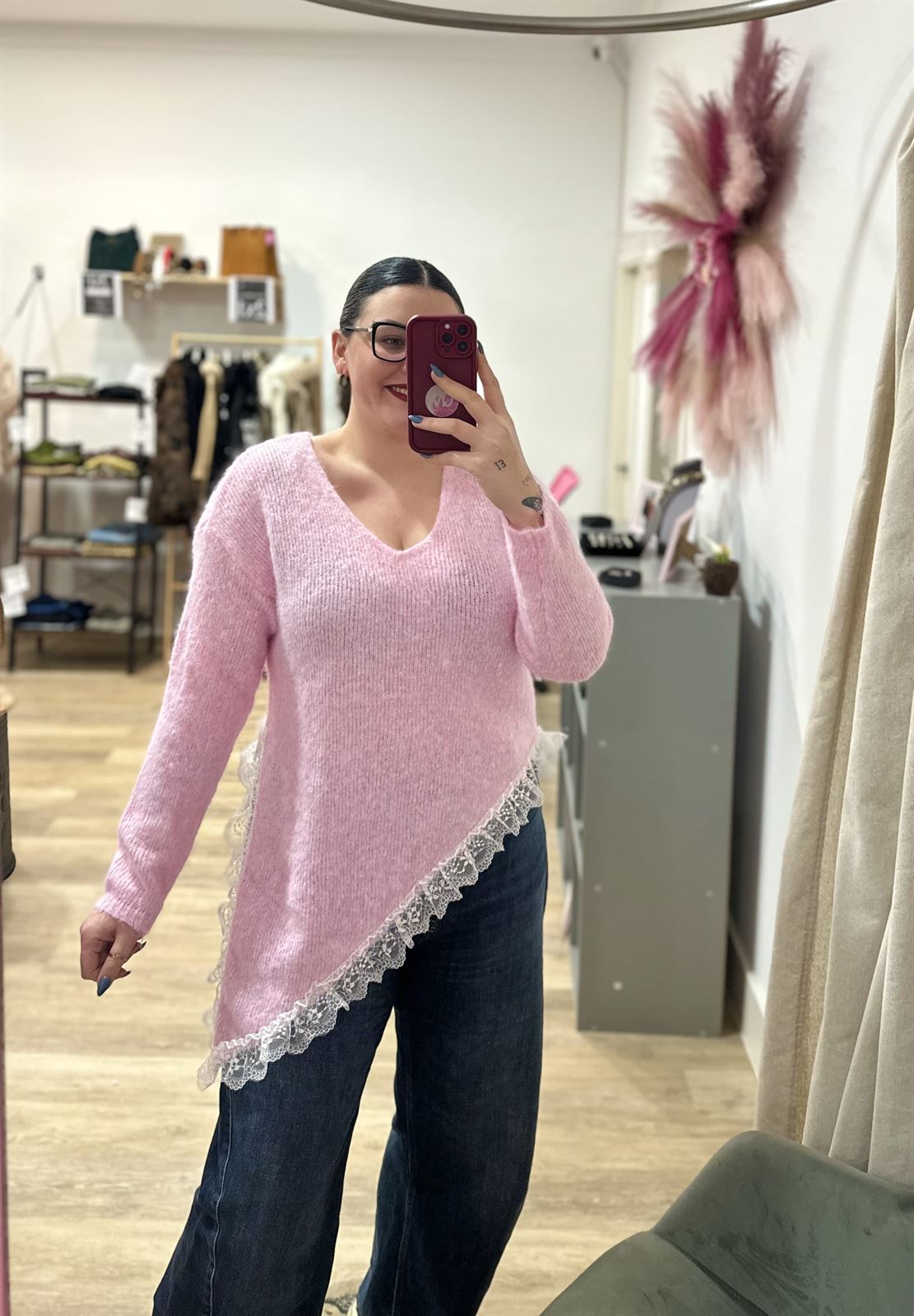 JERSEY ASIMÉTRICO ROSA - Imagen 1