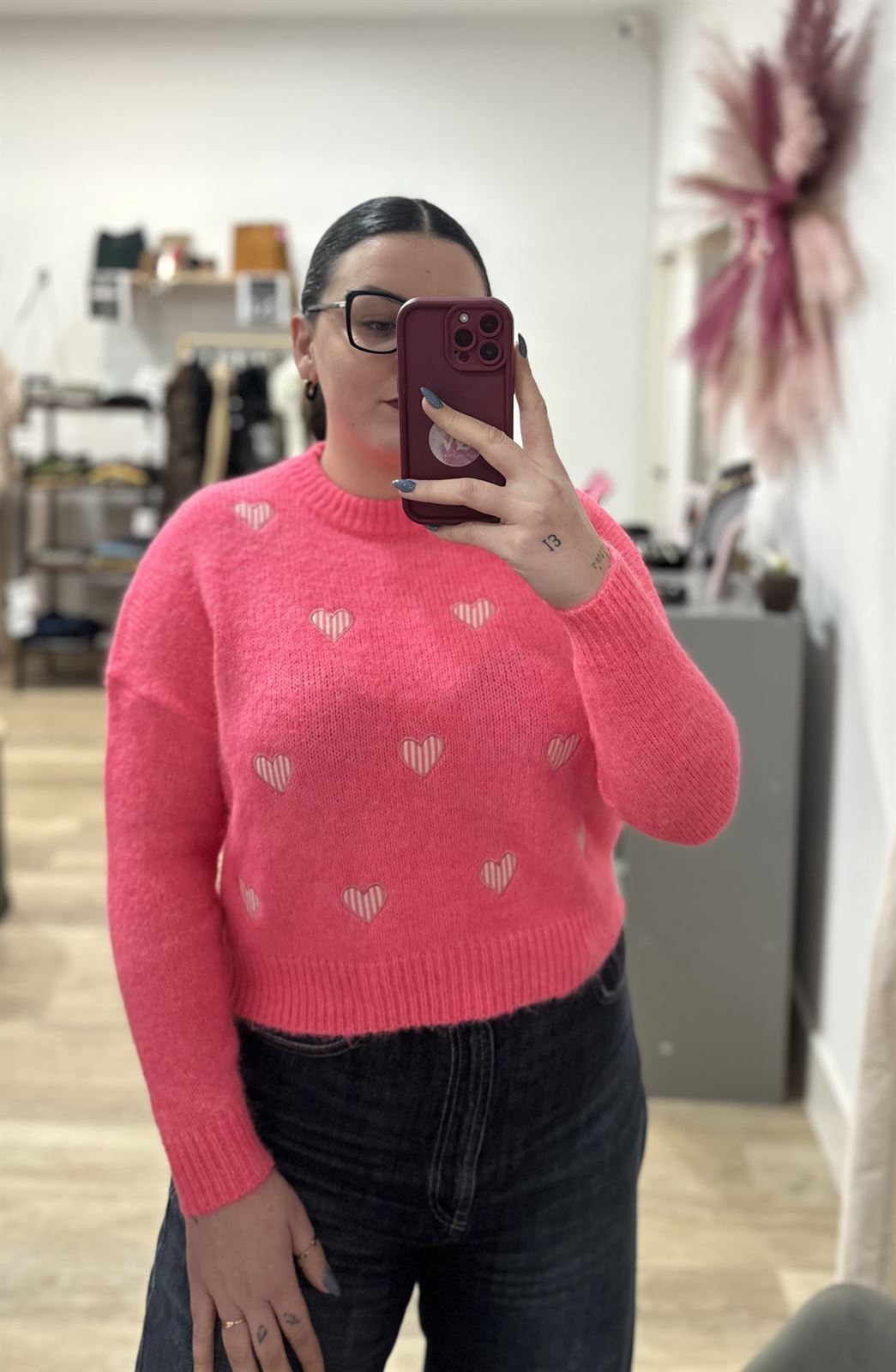 JERSEY CORAZÓN ROSA FLÚOR - Imagen 2