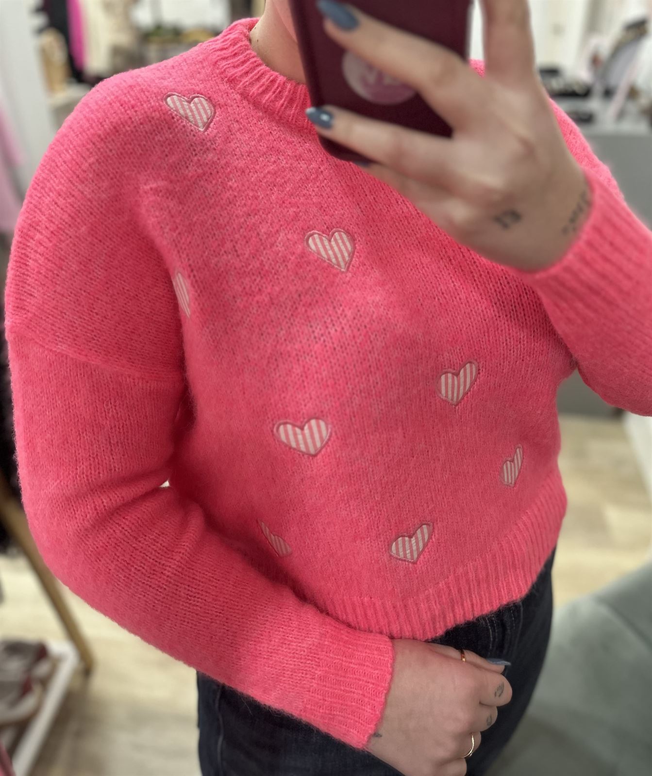 JERSEY CORAZÓN ROSA FLÚOR - Imagen 3