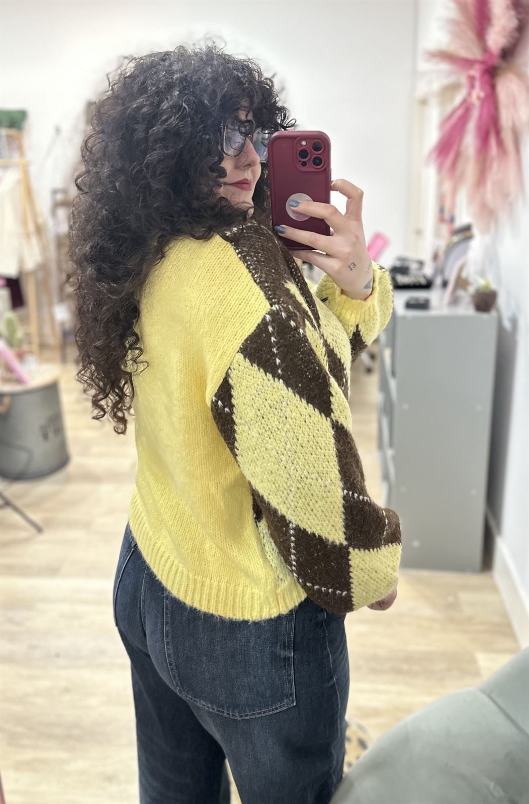 JERSEY ROMBOS AMARILLO - Imagen 2