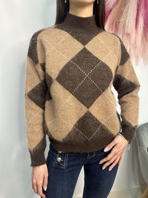 JERSEY ROMBOS CHOCOLATE - Imagen 1