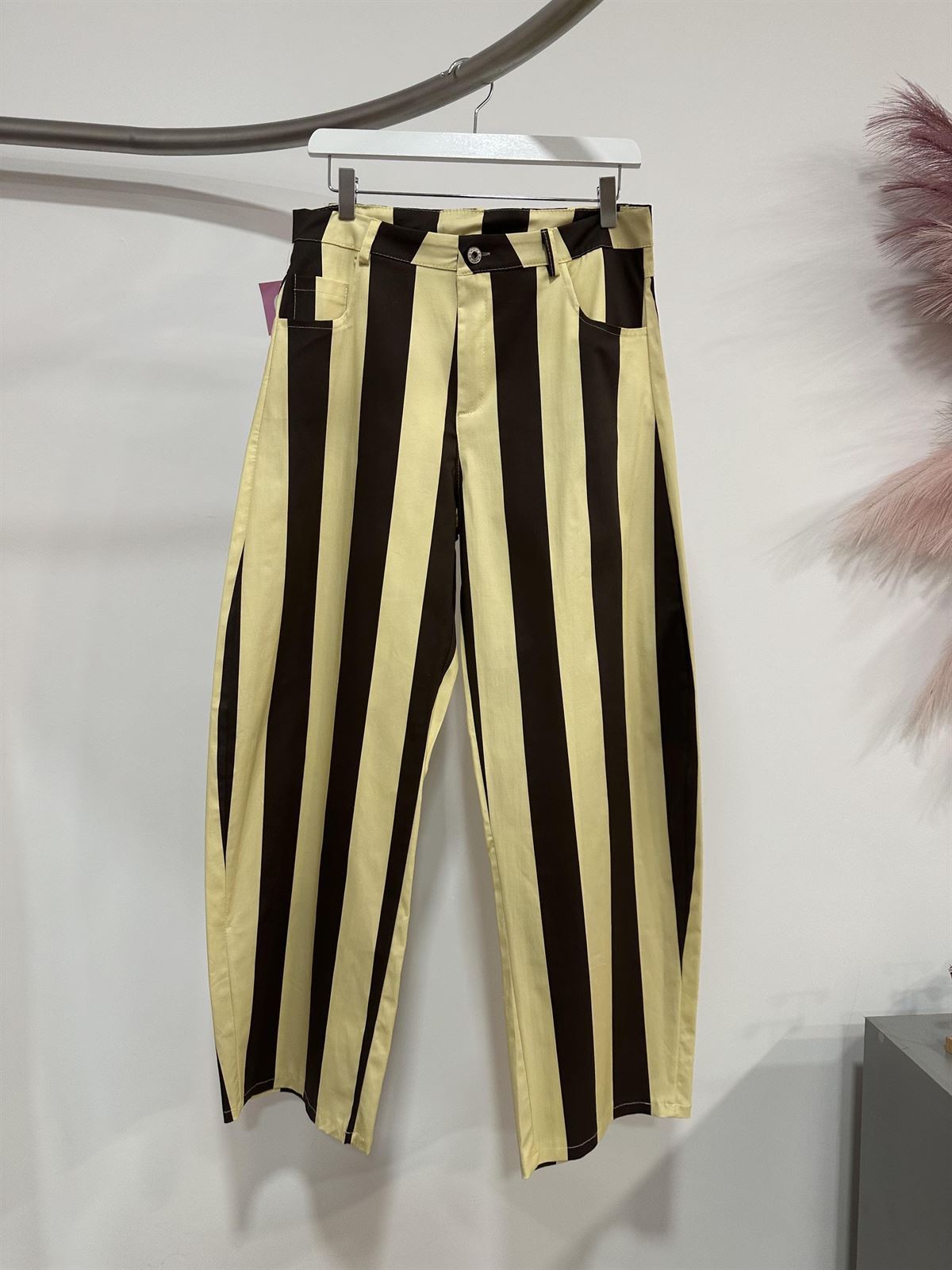 PANTALÓN BALLON RAYAS AMARILLO - Imagen 4