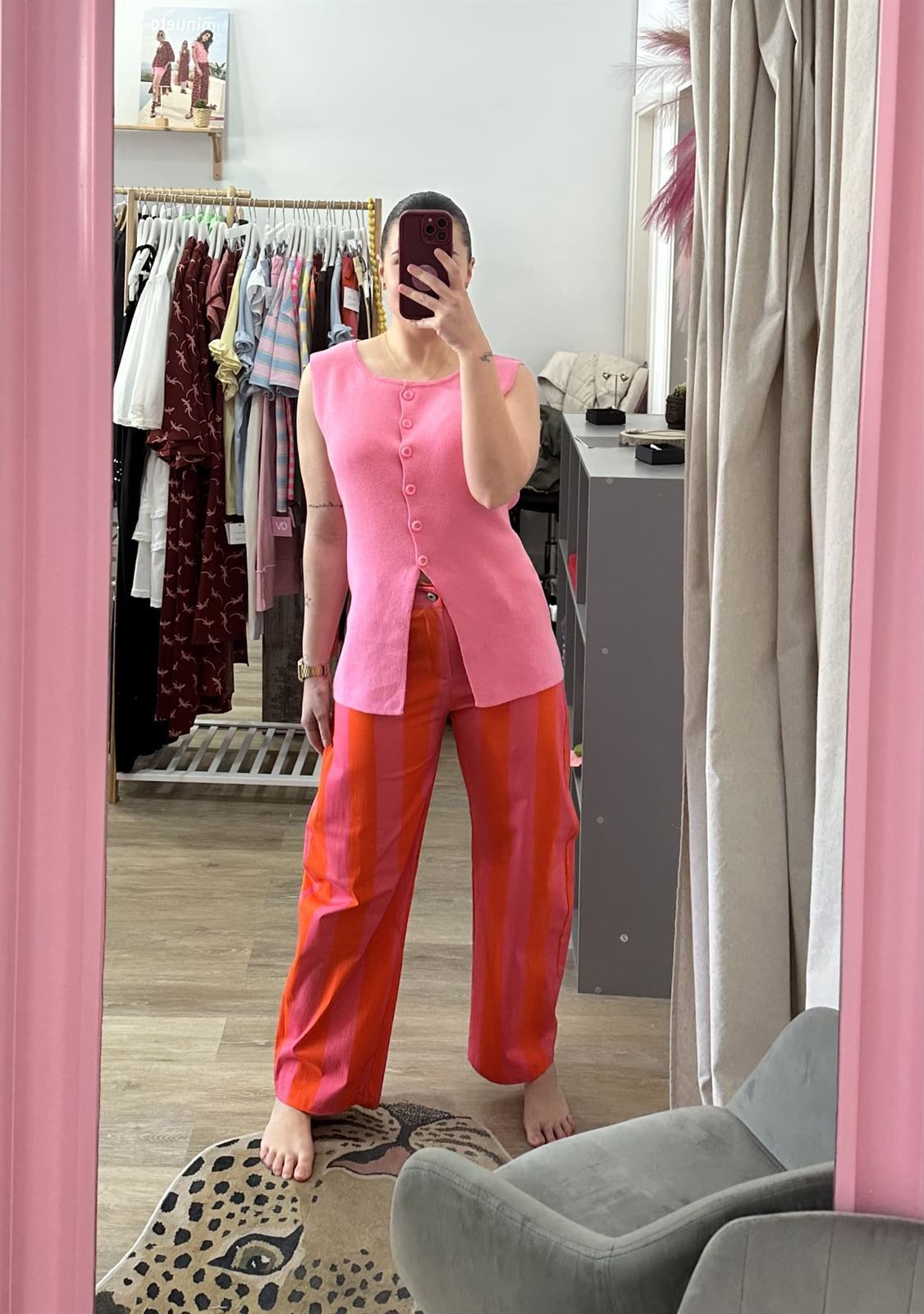 PANTALÓN BALLOON RAYAS ROSA - Imagen 2