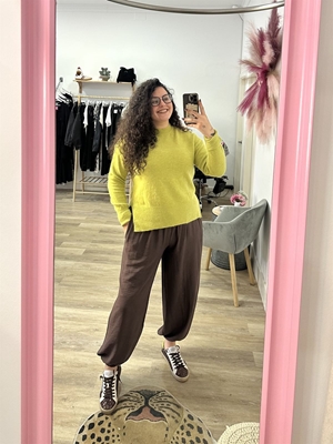 PANTALÓN BOMBACHO MARRÓN CHOCOLATE - Imagen 2