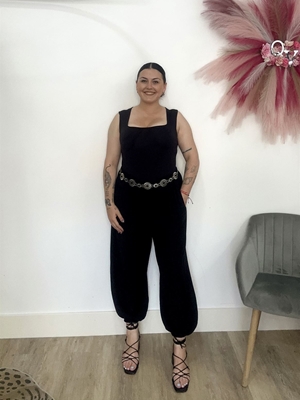 PANTALÓN BOMBACHO NEGRO - Imagen 1