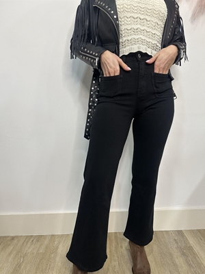 PANTALÓN FLARE NEGRO - Imagen 1