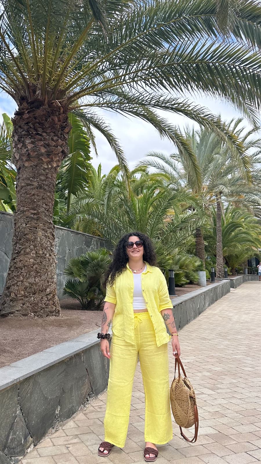 PANTALÓN LINO AMARILLO - Imagen 1