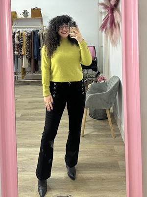 PANTALÓN VAQUERO NEGRO JOYA - Imagen 1