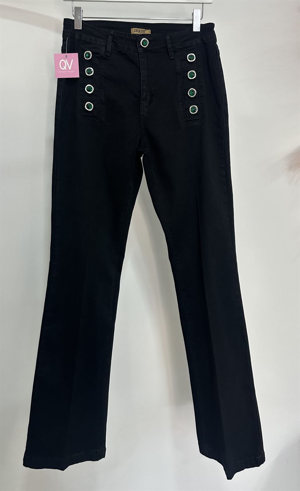 PANTALÓN VAQUERO NEGRO JOYA - Imagen 3