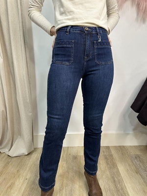 PANTALÓN VAQUERO RECTO BOLSILLO BORDADO - Imagen 2